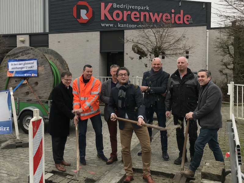 CBizz start aanleg glasvezel op bedrijventerrein Korenweide in Oud Gastel