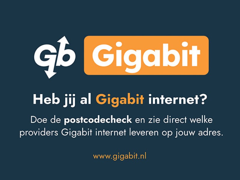 Postcodecheck voor Gigabit internet